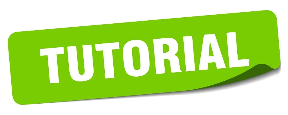 Tutorial sticker. tutorial label Ilustración de archivo