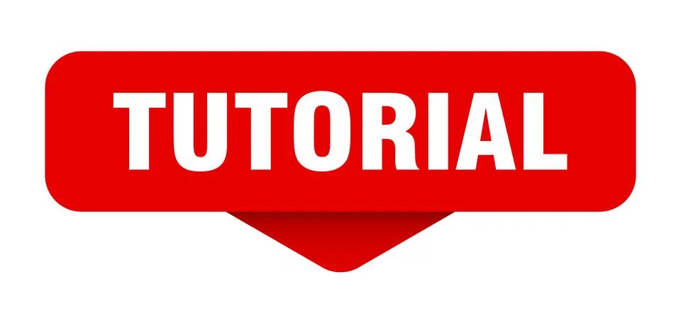 Tutorial sticker. tutorial sign on transparent background Stock Illustration