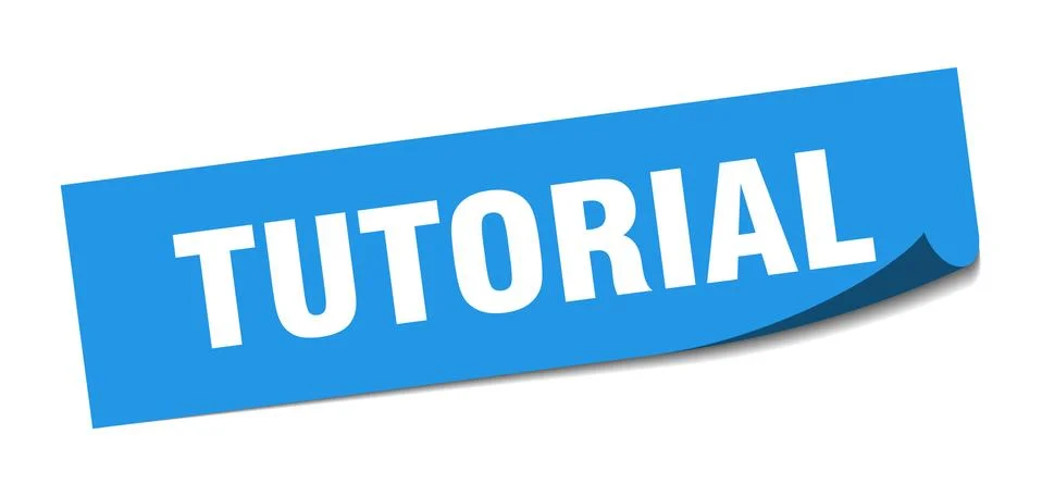 Tutorial sticker. tutorial square isolated sign. tutorial Stock Illustration