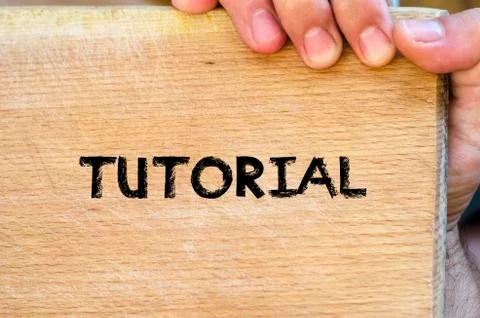 Tutorial text concept Stock Photos