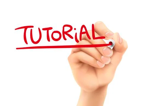 Tutorial word written by hand Illustrazione stock