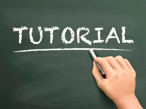 Tutorial word written by hand Ilustração Stock