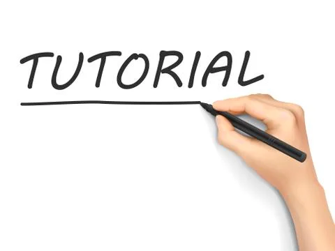 Tutorial word written by hand Stockillustratie
