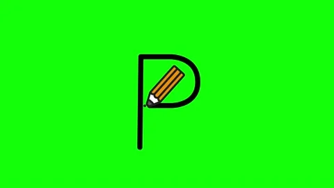 Tutorial for writing English alphabet. Trace the letter p 스톡 동영상 157639163