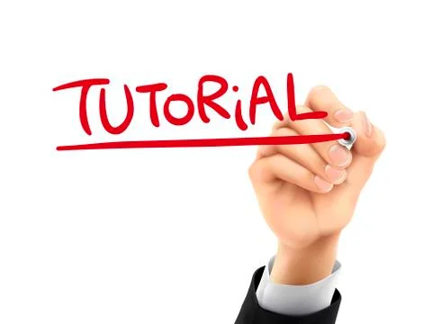 Tutorial written by 3d hand Stock Illustration