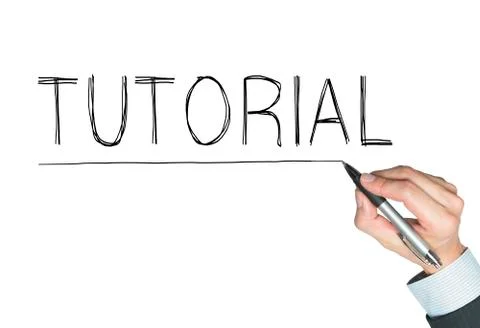 Tutorial written by hand 스톡 사진