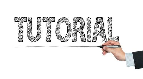 Tutorial written by hand Foto stock