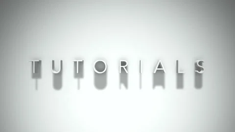 Tutorials 3D title animation with shadows on a white background Stock Footage 296719751