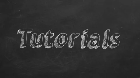 Tutorials. Animated Chalk Text. Stock Footage 106643885