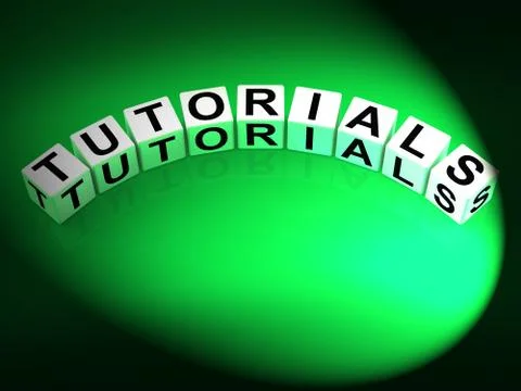 Tutorials dice refer to tutoring teaching and training Illustrazione stock