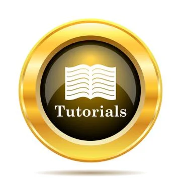 Tutorials icon. internet button on white background.. Illustrazione stock