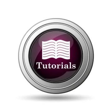 Tutorials icon. internet button on white background.. Illustrazione stock