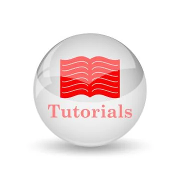 Tutorials icon. internet button on white background.. Stockillustratie