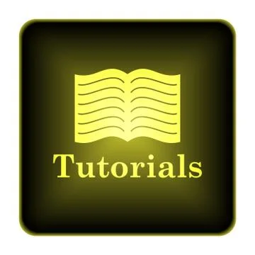 Tutorials icon. internet button on white background.. Illustrazione stock