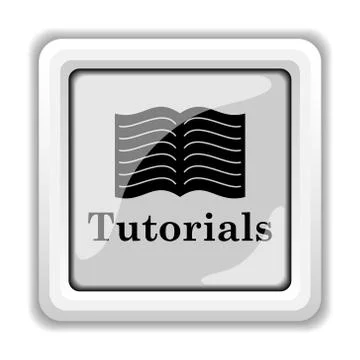 Tutorials icon. internet button on white background.. Illustrazione stock