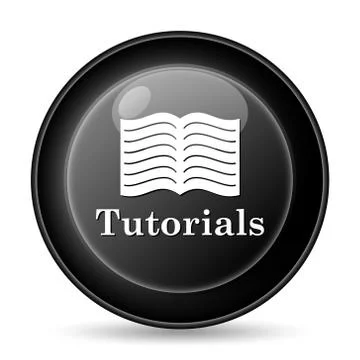 Tutorials icon. internet button on white background.. Stock-Illustration