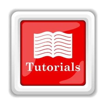 Tutorials icon. internet button on white background.. Illustrazione stock