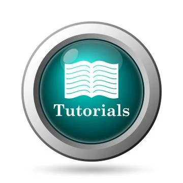 Tutorials icon. internet button on white background.. Stock-Illustration