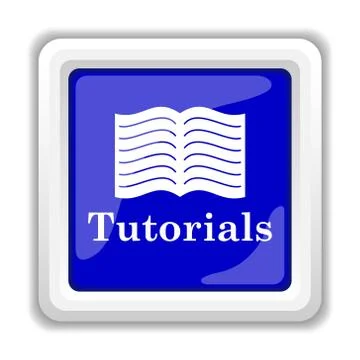 Tutorials icon. Internet button on white background.. Stockillustratie