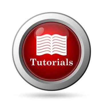 Tutorials icon. Internet button on white background.. Stockillustratie
