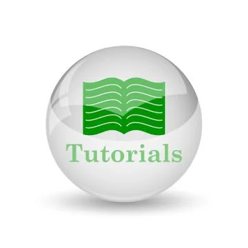 Tutorials icon. Internet button on white background.. Stockillustratie