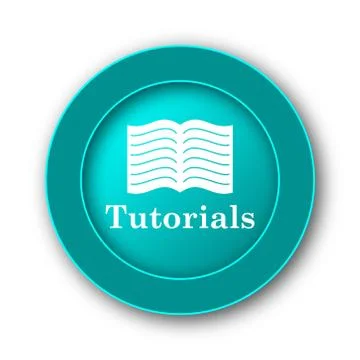  Tutorials icon. Internet button on white background. Illustrazione stock