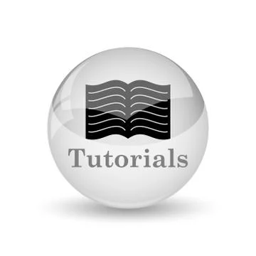 Tutorials icon. Internet button on white background. Stockillustratie