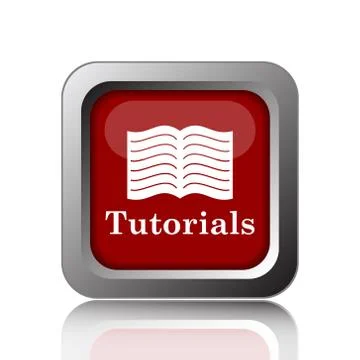 Tutorials icon. Internet button on white background. Illustrazione stock