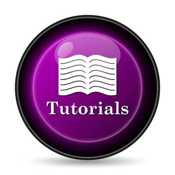 Tutorials icon. Internet button on white background.. Stock-Illustration
