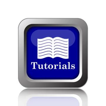Tutorials icon. Internet button on white background.. Stock-Illustration