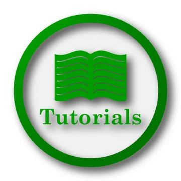 Tutorials icon. Internet button on white background.. Stockillustratie