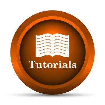 Tutorials icon. Internet button on white background.. Stockillustratie