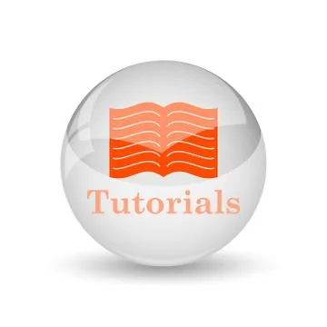 Tutorials icon. Internet button on white background.. Stock Illustration