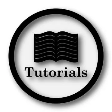 Tutorials icon. Internet button on white background.. Stock Illustration