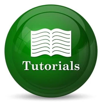 Tutorials icon. Internet button on white background.. Stock Illustration