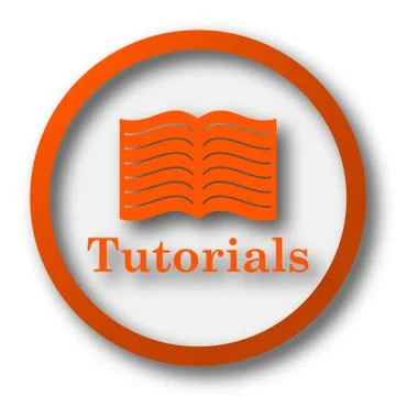 Tutorials icon. Internet button on white background.. Stock Illustration