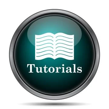 Tutorials icon. Internet button on white background.. Illustrazione stock