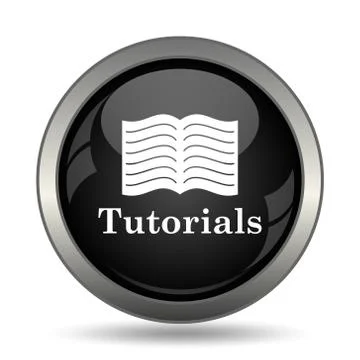 Tutorials icon. Internet button on white background. . Stock Illustration
