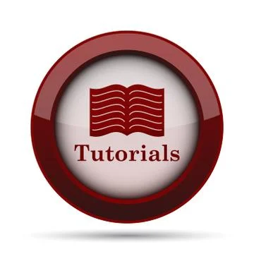 Tutorials icon. Internet button on white background. . Stock Illustration