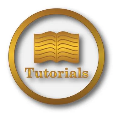 Tutorials icon. Internet button on white background.. Stock Illustration