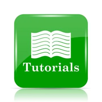 Tutorials icon. Internet button on white background.. Ilustración de archivo