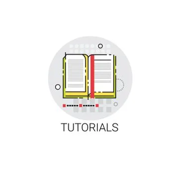 Tutorials Online Learning Distance Education Icon Stock Illustration