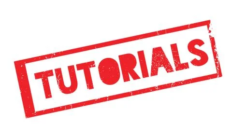 Tutorials rubber stamp Stock Illustration