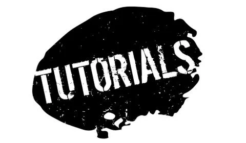 Tutorials rubber stamp 스톡 일러스트
