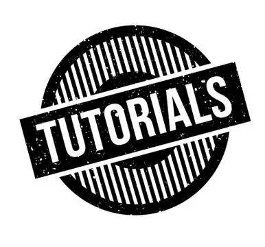 Tutorials rubber stamp Stock Illustration