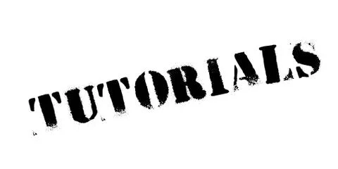 Tutorials rubber stamp Stock Illustration