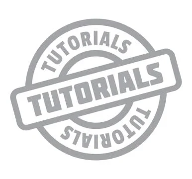 Tutorials rubber stamp Stock Illustration