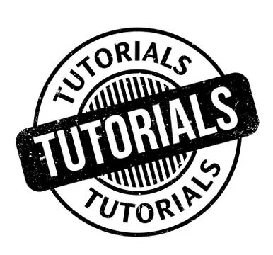 Tutorials rubber stamp Stock Illustration