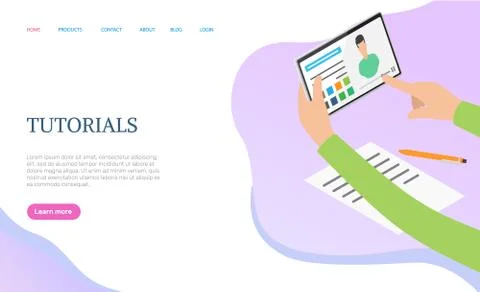 Tutorials Web Training, Knowledge Network Vector Illustrazione stock