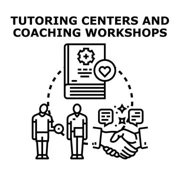 Tutoring centers coaching workshops concept preparing student Stock Illustration